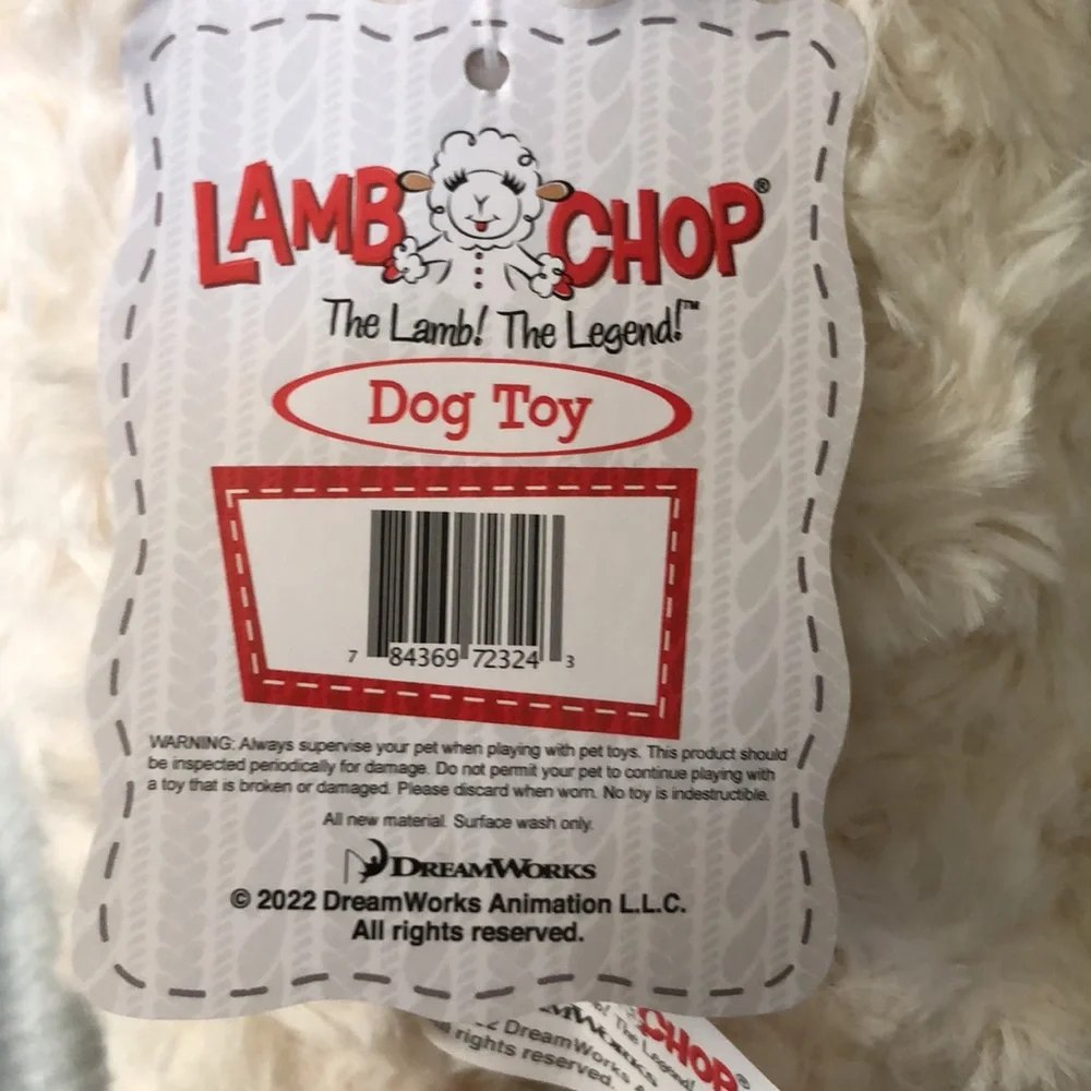 🐾HP🐾 LambChop Easter plaid dog toy